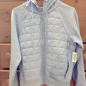NWT OLD NAVY Dynamic Fleece Hybrid Hoodie Color: Blue Overall  SIZE MEDIUM